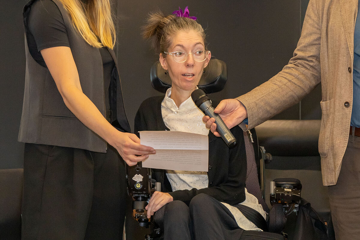 BBR-Vorsitzende Julia Golser sprach sowohl einleitende Worte als auch die Verabschiedung im Namen des BBR. Die 150. Sitzung war für sie zugleich die 21. Sitzung als BBR-Vorsitzende.